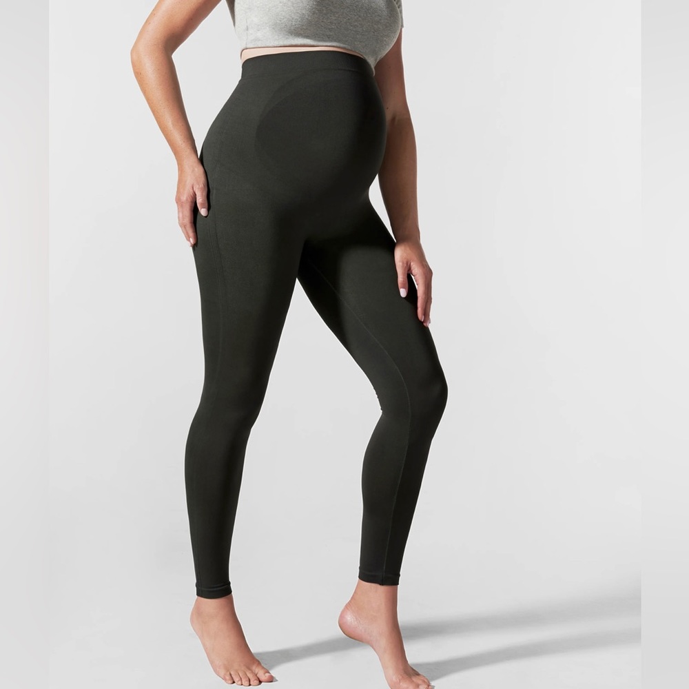 Blanqi Everyday Maternity Belly Support Leggings - Forest Green - L - NWT